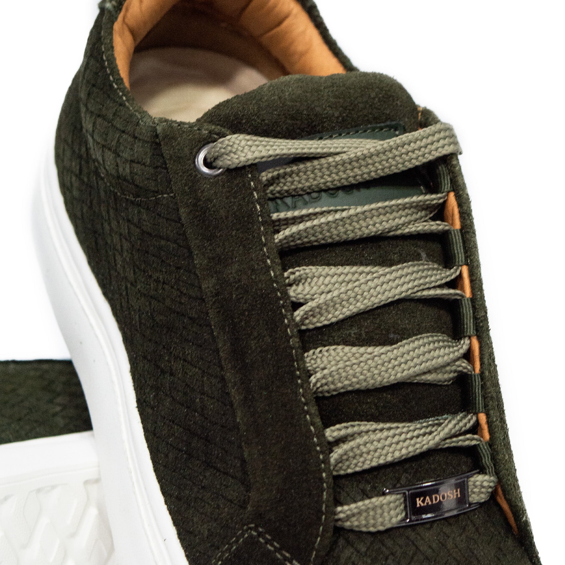 TENIS MONACO CUERO TIPO GAMUZA VERDE - ENVÍO GRATIS