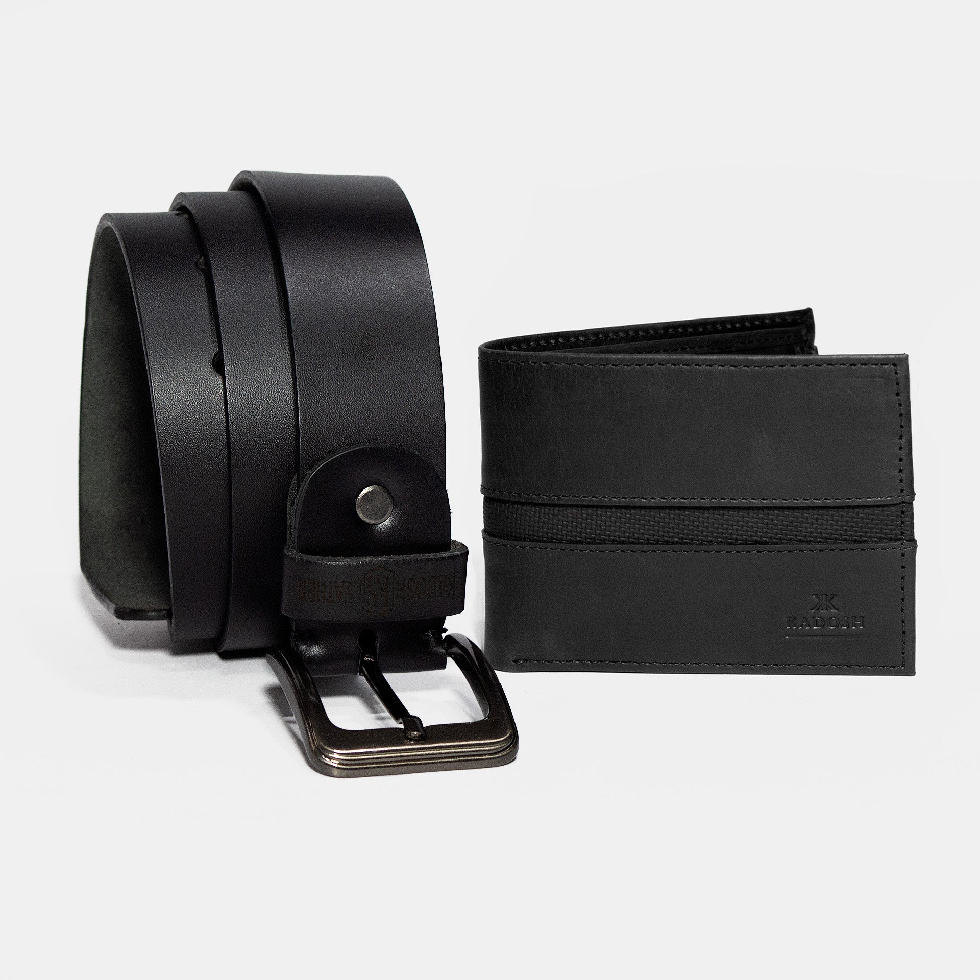 KIT MOSCU CUERO NEGRO- ENVÍO GRATIS
