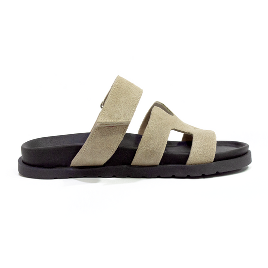 SANDALIA INVICTUS CUERO GAMUZA TAUPE