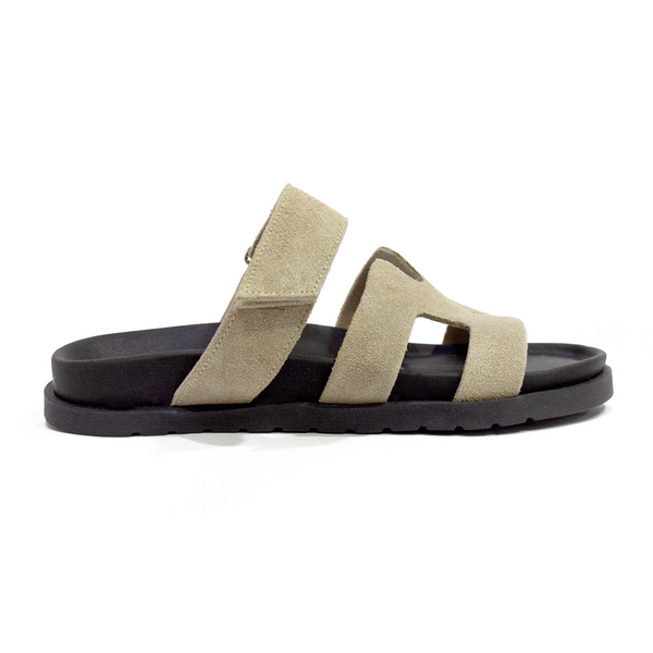 SANDALIA INVICTUS CUERO GAMUZA TAUPE