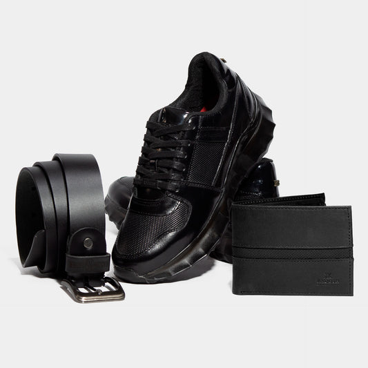 KIT MOSCU CUERO NEGRO- ENVÍO GRATIS