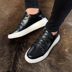 TENIS KONG CUERO NEGRO