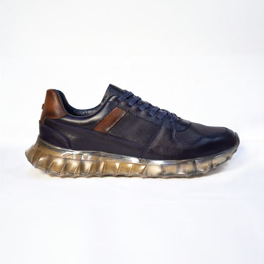 TENIS MOSCÚ CUERO AZUL