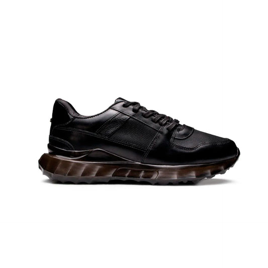 TENIS MOSCÚ CUERO NEGRO - ENVÍO GRATIS