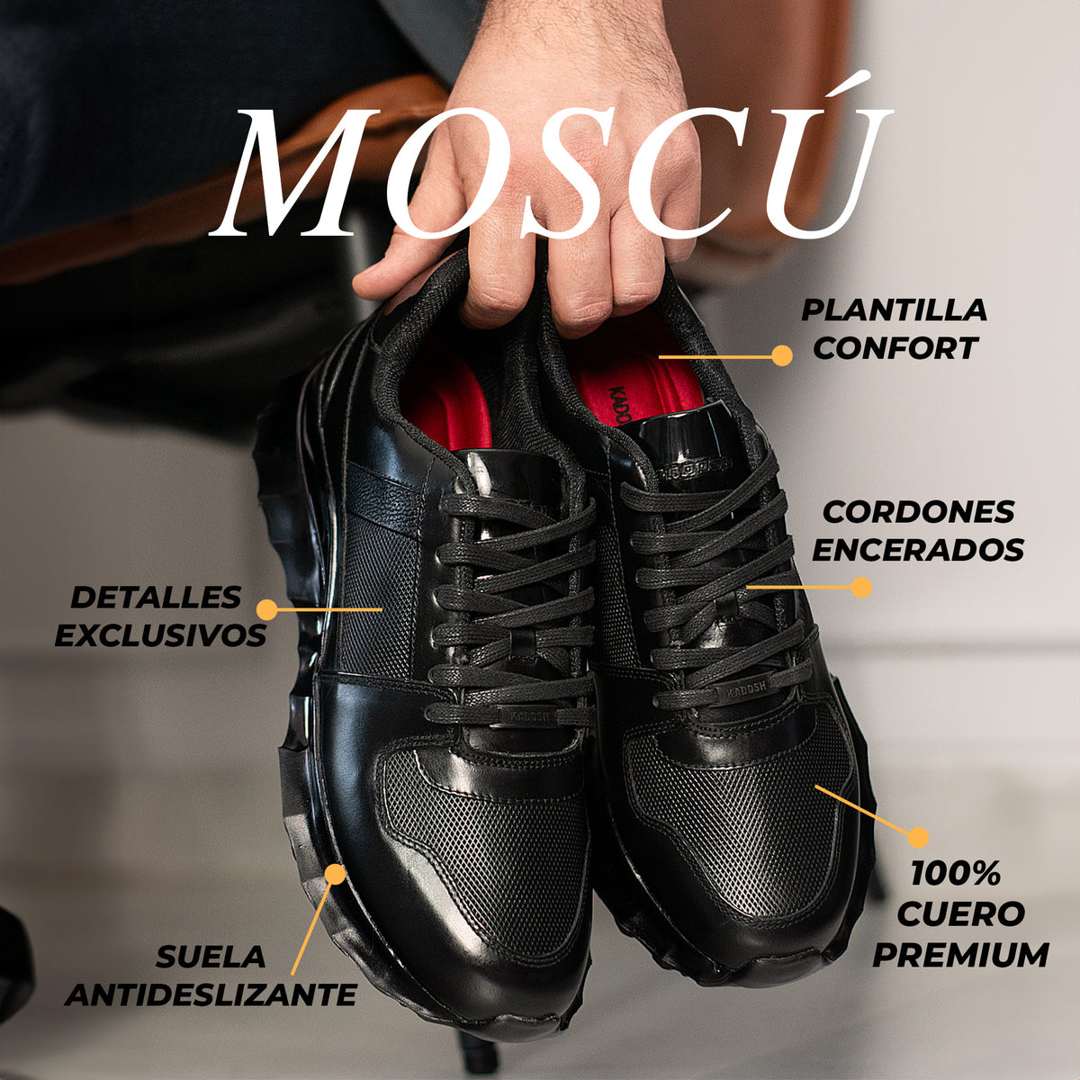 TENIS MOSCÚ CUERO CAFÉ