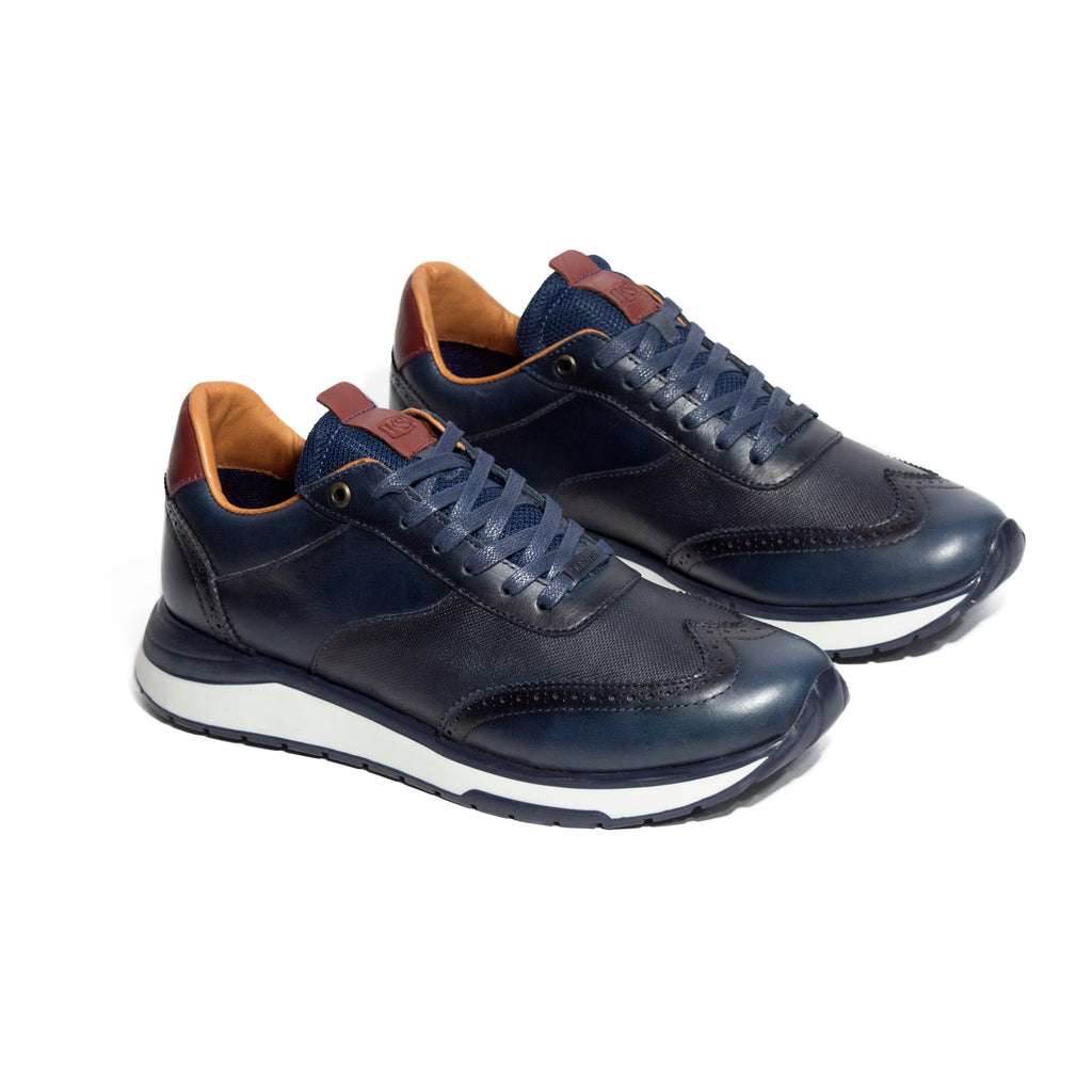 Últimas tallas -TENIS PORTO CUERO AZUL- ENVÍO GRATIS
