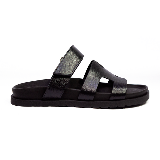 SANDALIA INVICTUS CUERO NEGRO