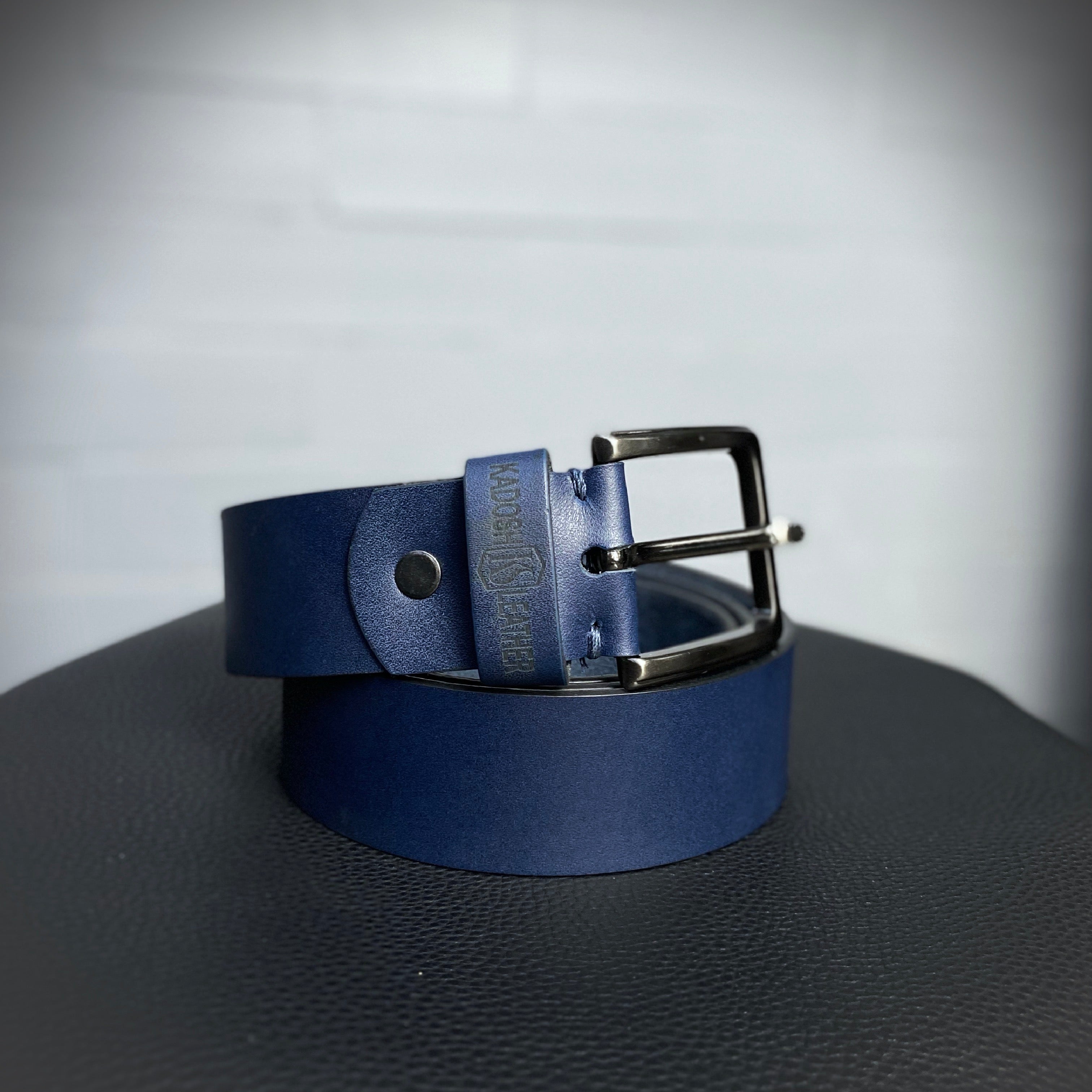 CINTURÓN CUERO AZUL - ENVÍO GRATIS